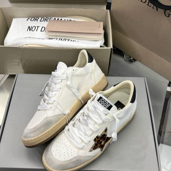 Golden Goose Ball Star White/Leopard star