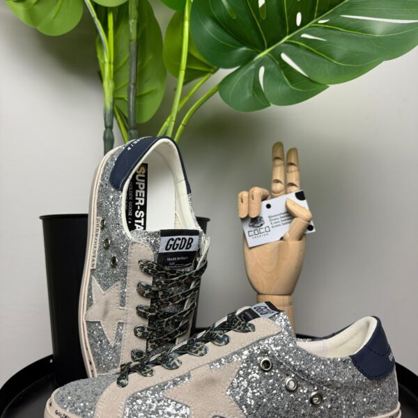 Golden Goose Hi Star Silver glitter