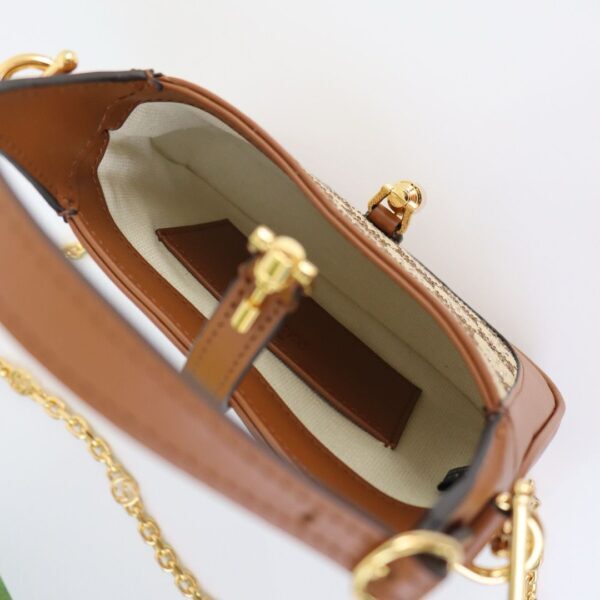 Torba Gucci Jackie 1961 crystals in Beige Brown GG / MINI