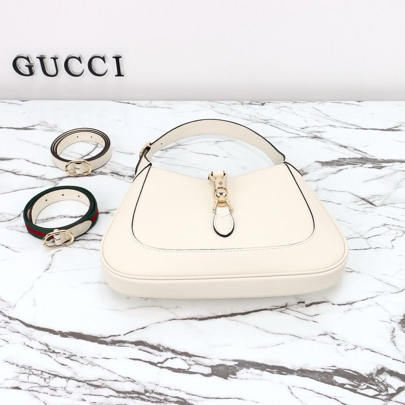 Torba Gucci Jackie 1961 bijela - Slika 8