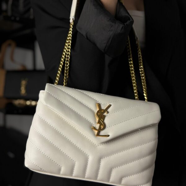 YSL Saint Laurent White Gold