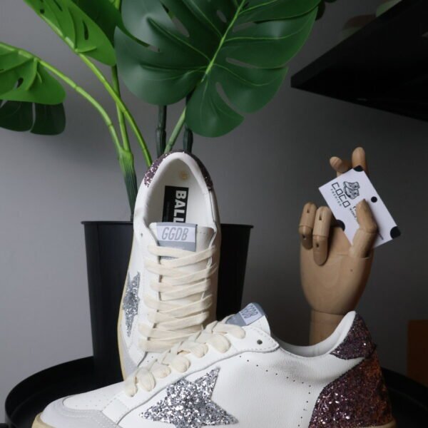 Golden Goose Ballstar glitter Silver star