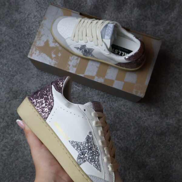 Golden Goose Ballstar glitter Silver star