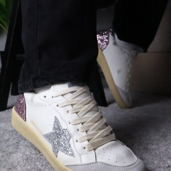 Golden Goose Ballstar glitter Silver star