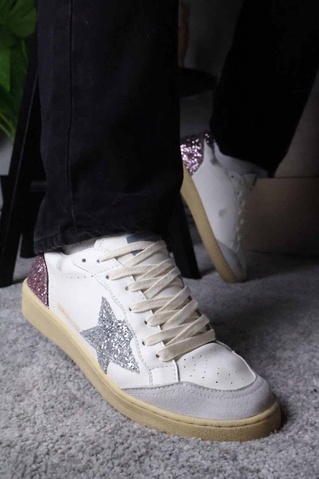 Golden Goose Ballstar glitter Silver star - Slika 4