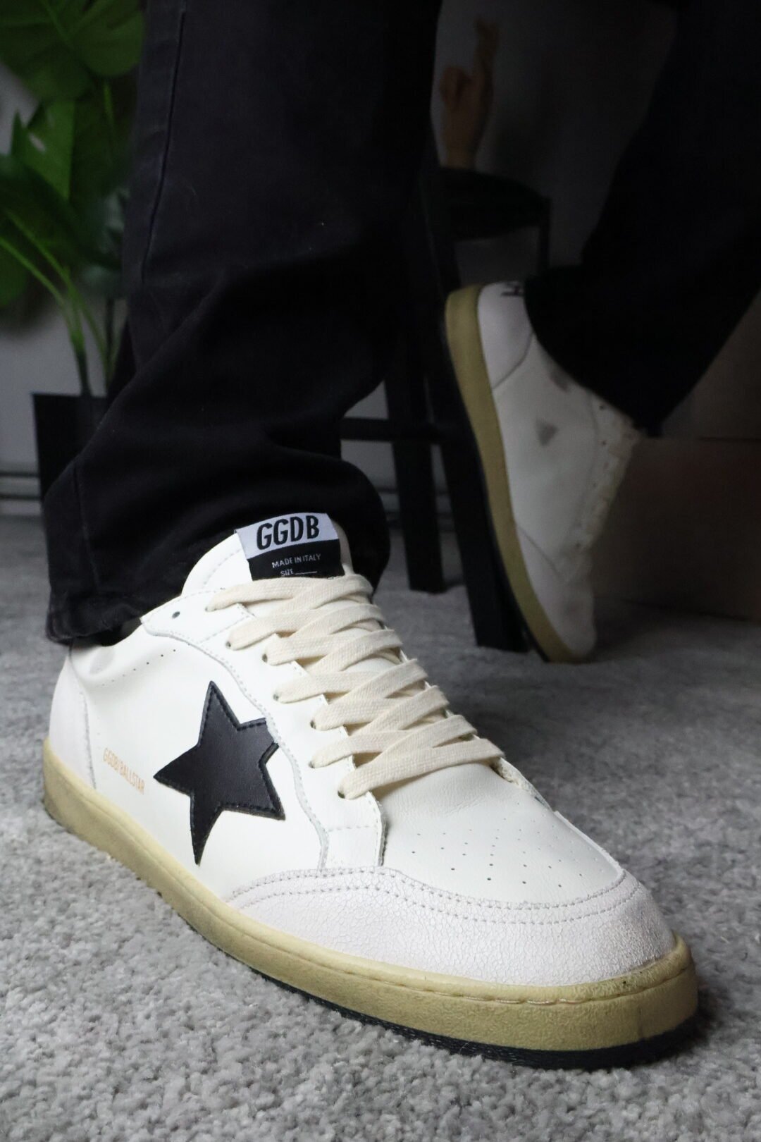 Golden Goose BALLSTAR White - Black Star - Slika 4