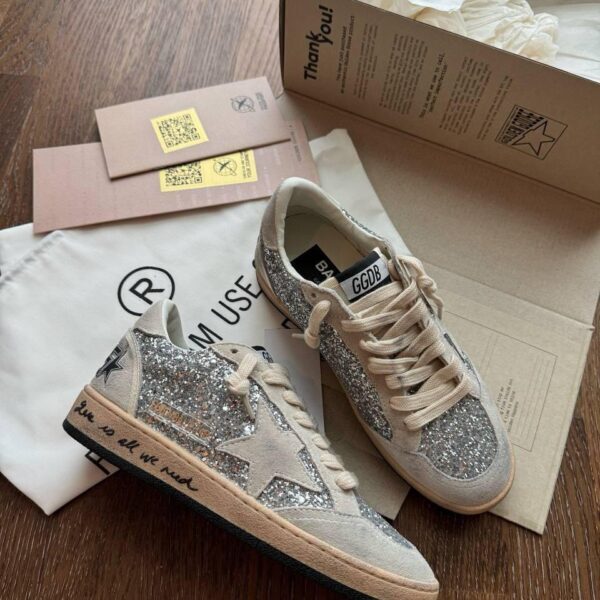 Golden Goose Ballstar glitter White star
