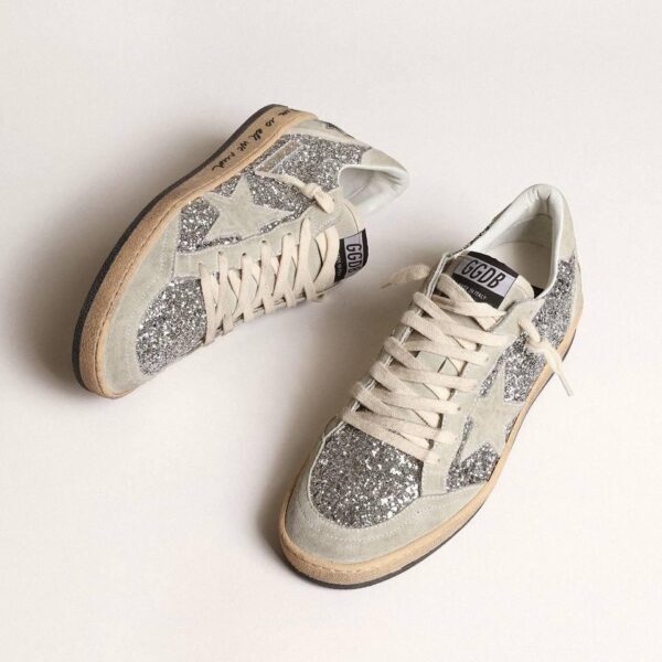 Golden Goose Ballstar glitter White star