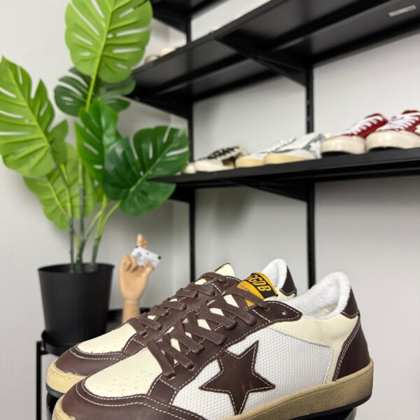 Golden Goose Ball Star White / Brown star leather