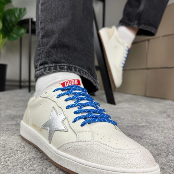 Golden Goose Ball Star White nappa / Silver Star