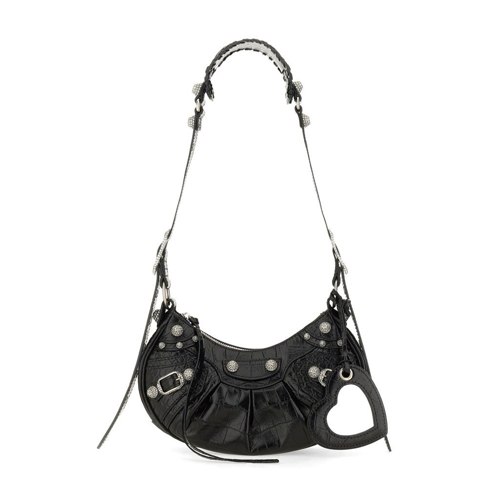 BALENCIAGA - LE CAGOLE XS LEATHER SHOULDER BAG