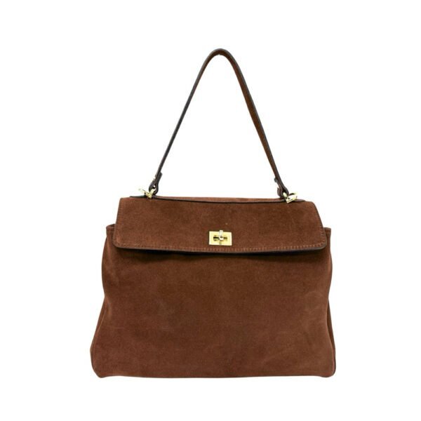 Balenciaga Rodeo wash-leather brown bag