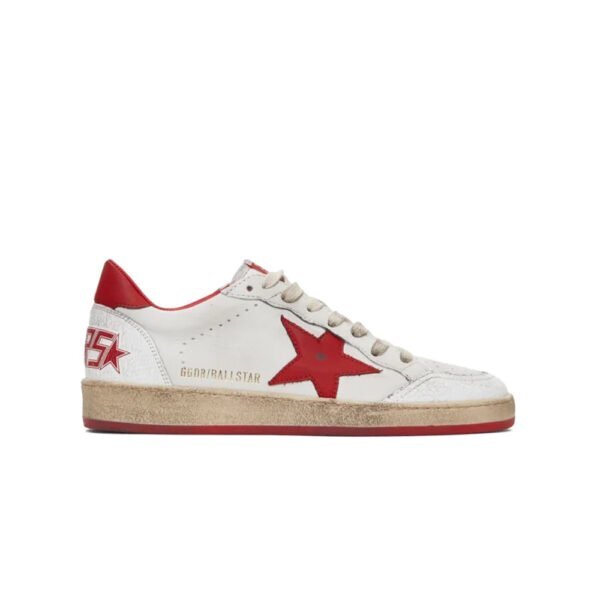 Golden Goose Ball Star White / Red Star