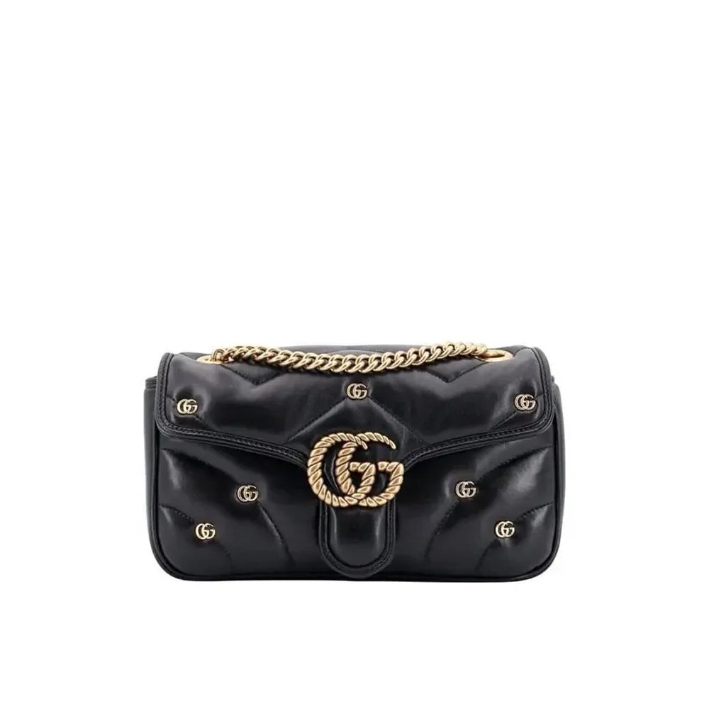 Gucci Marmont shoulder bag black studded