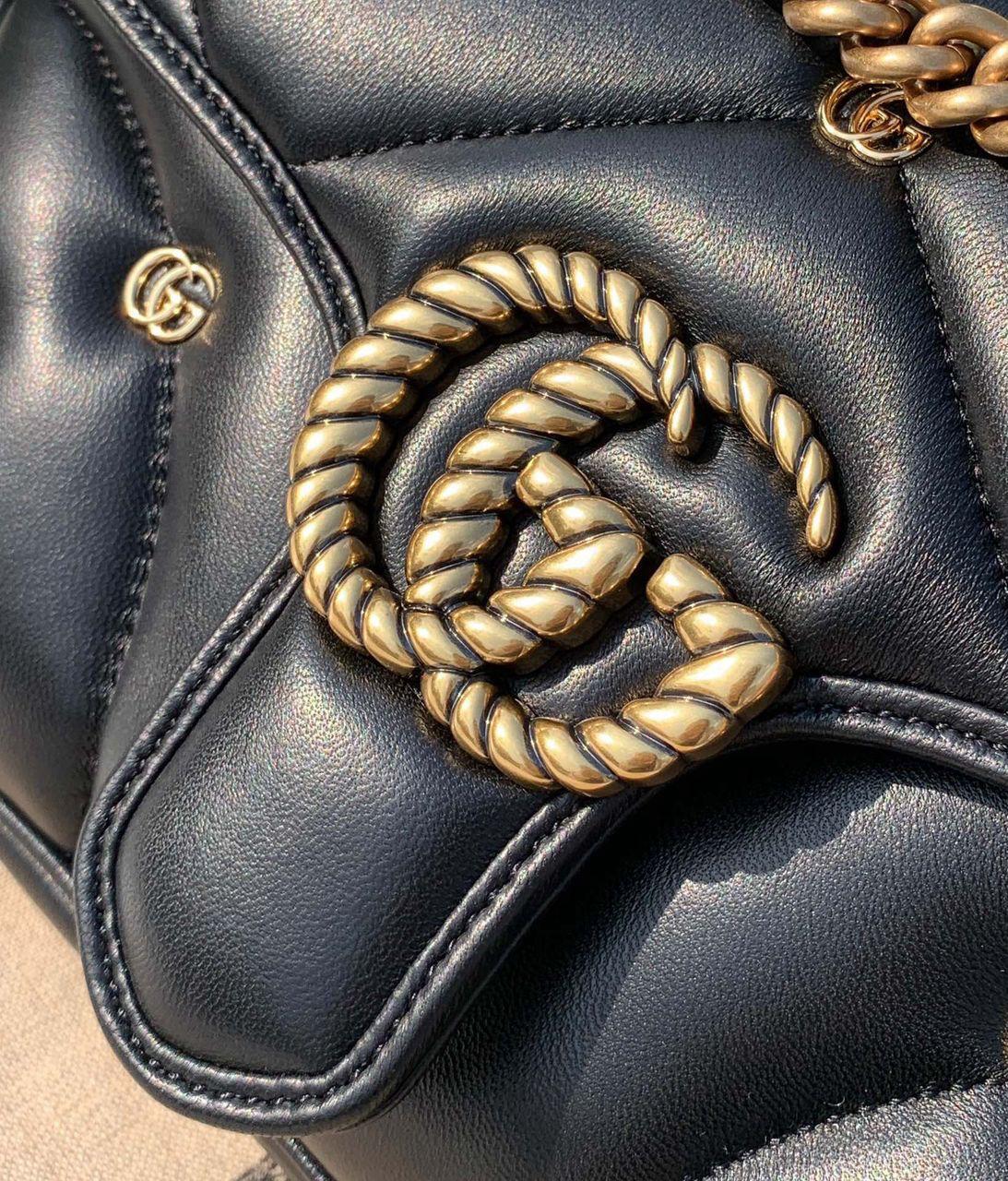 Gucci Marmont shoulder bag black studded - Slika 3