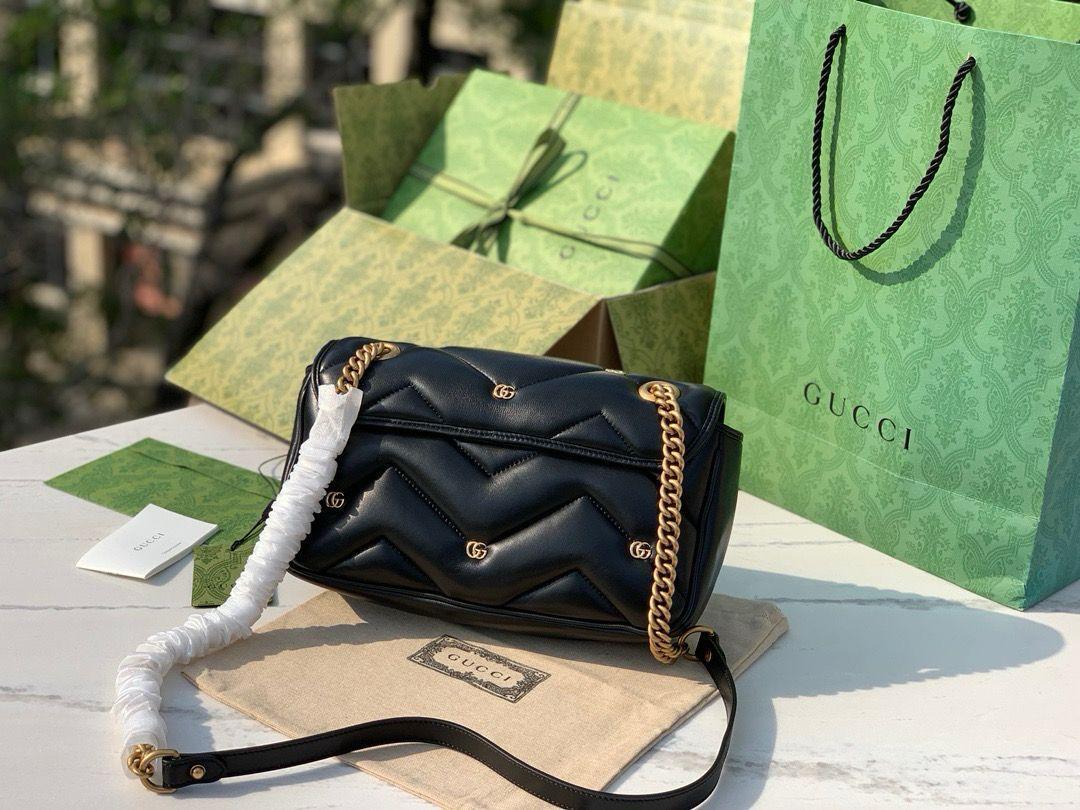 Gucci Marmont shoulder bag black studded - Slika 5