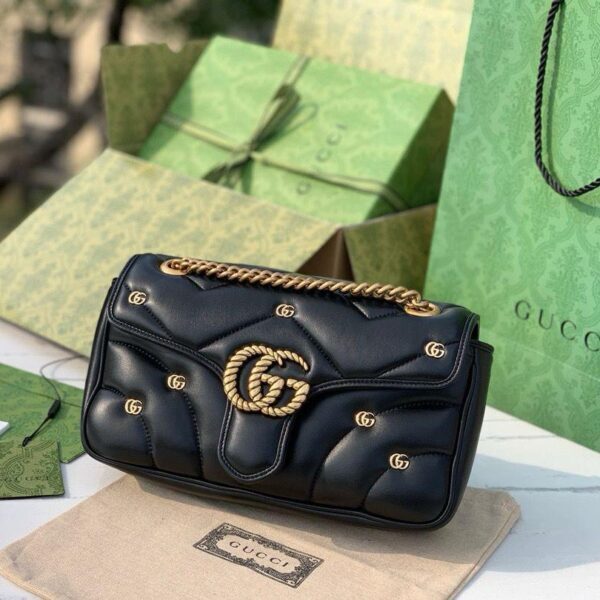 Gucci Marmont shoulder bag black studded