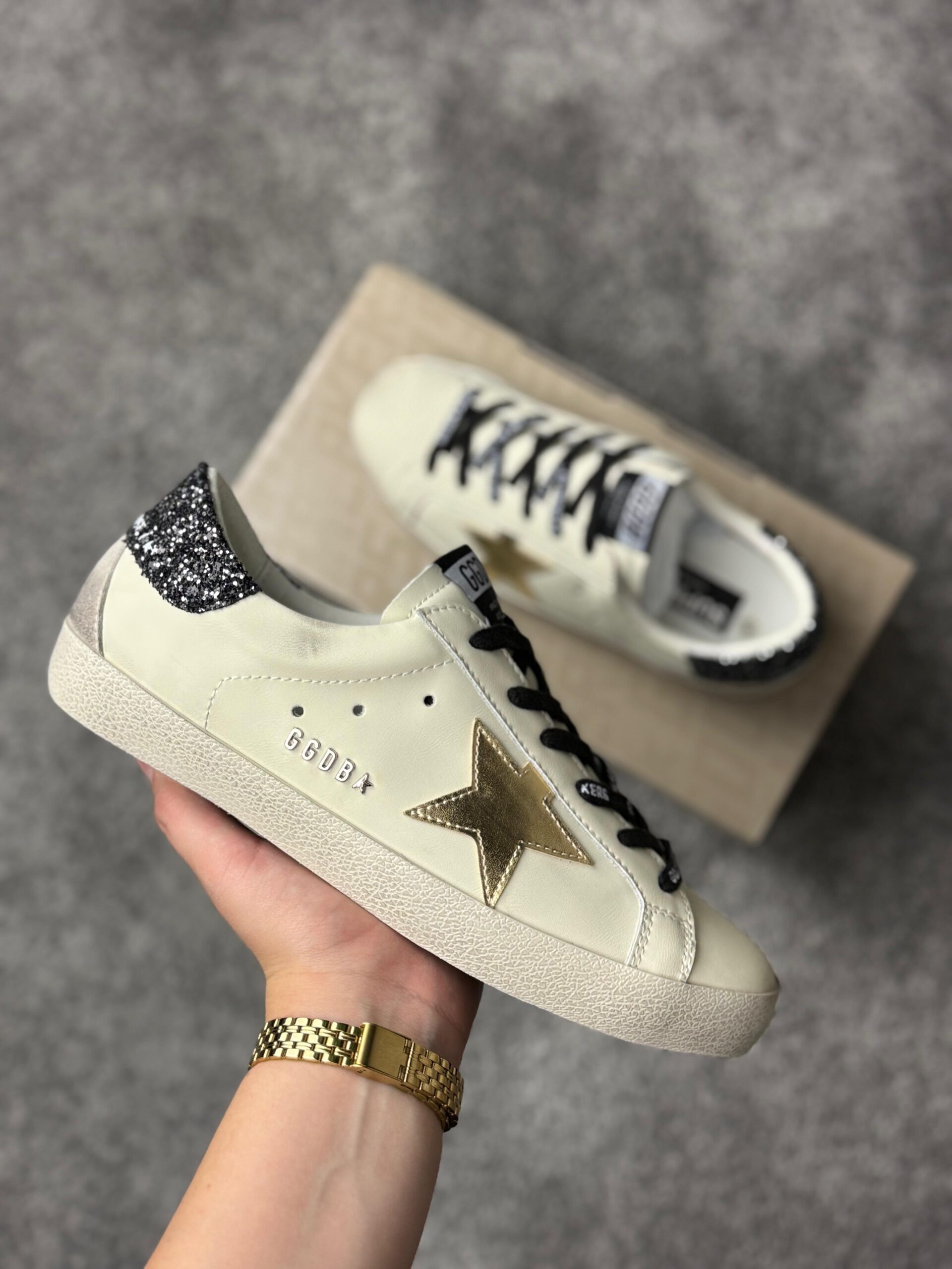 Golden Goose Gold Star / Black Glitter - Slika 2