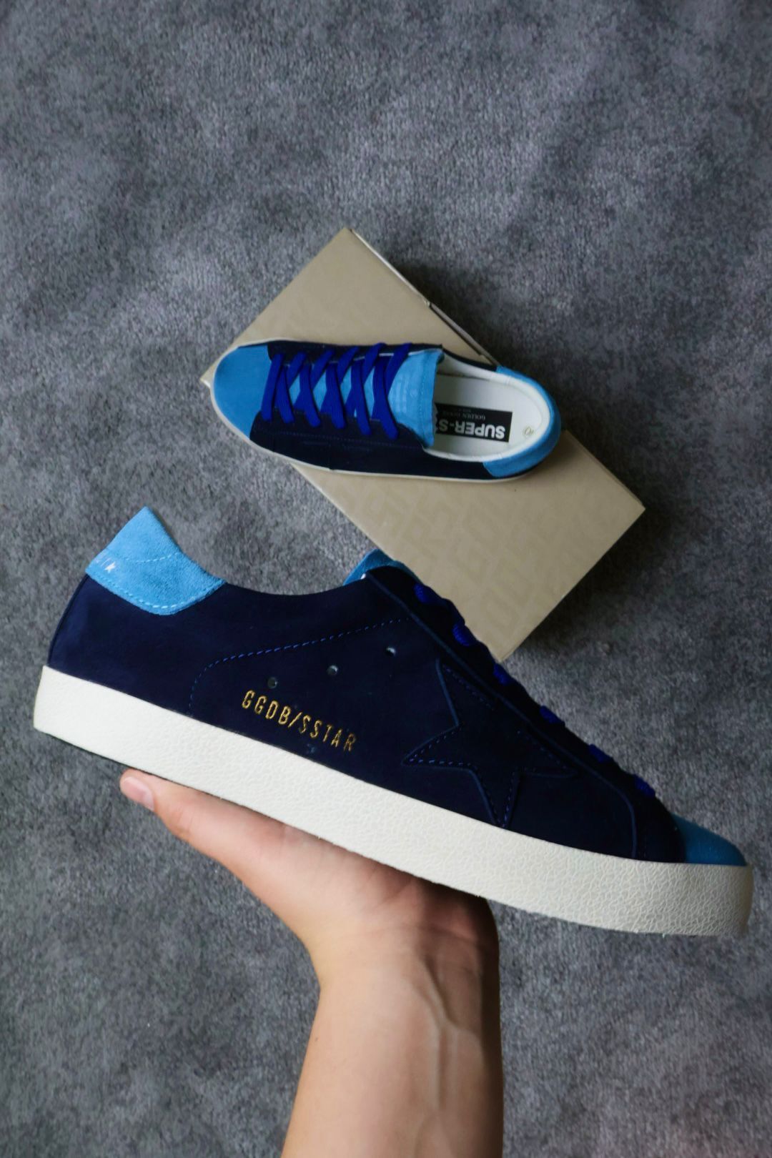 Golden Goose Super Star line Dark blue star / light blue - Slika 4