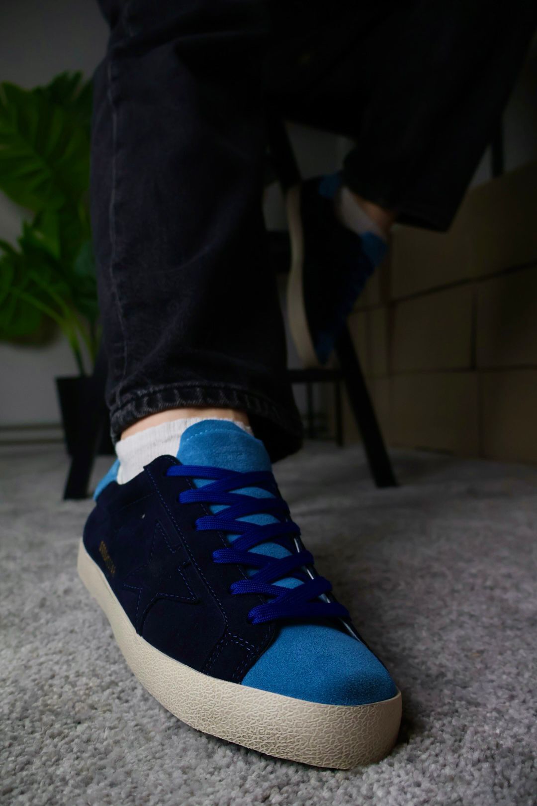 Golden Goose Super Star line Dark blue star / light blue - Slika 3