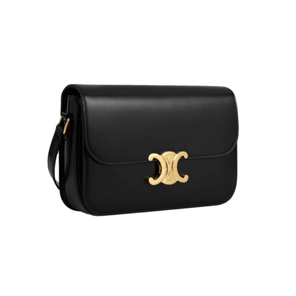 Torba Celine Paris  CLASSIQUE TRIOMPHE BAG IN shiny calfskin / BLACK