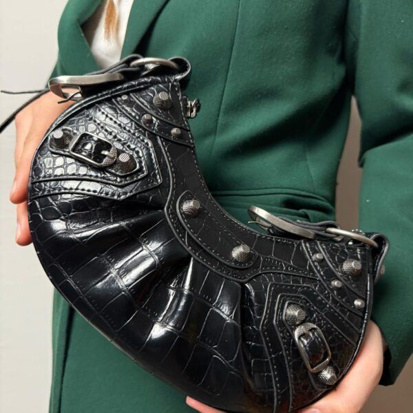 BALENCIAGA - LE CAGOLE XS LEATHER SHOULDER BAG