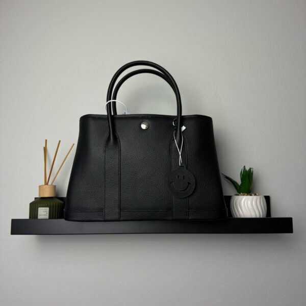 Hermes Black Negonda Garden Party 30 Palladium Hardware