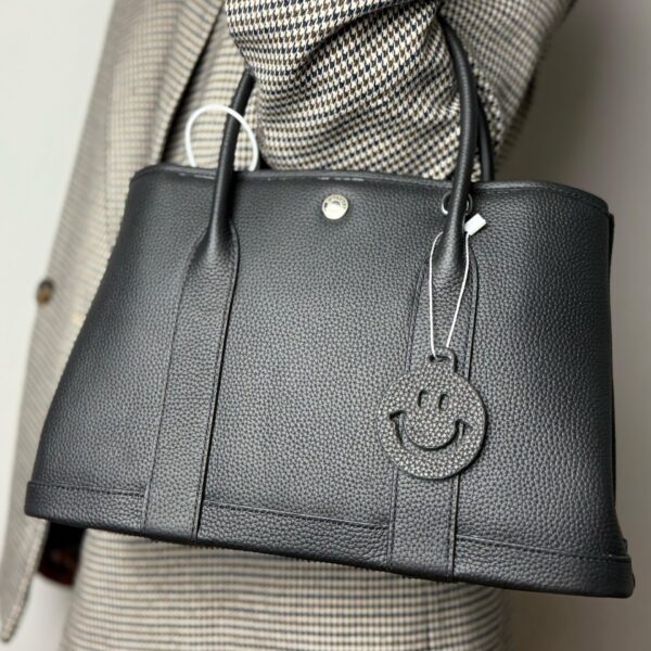 Hermes Black Negonda Garden Party 30 Palladium Hardware