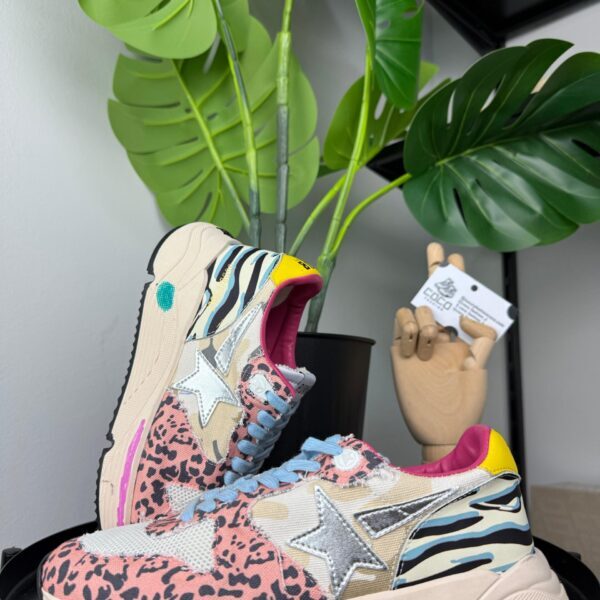 Golden Goose Running Sole mixed animal / Silver star