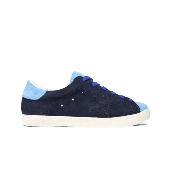 Golden Goose Super Star line Dark blue star / light blue