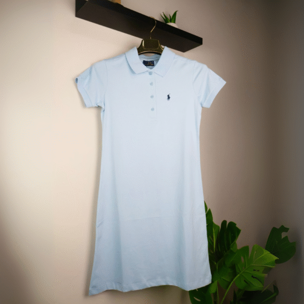 Saint Laurent haljina / Light Blue / Black Logo