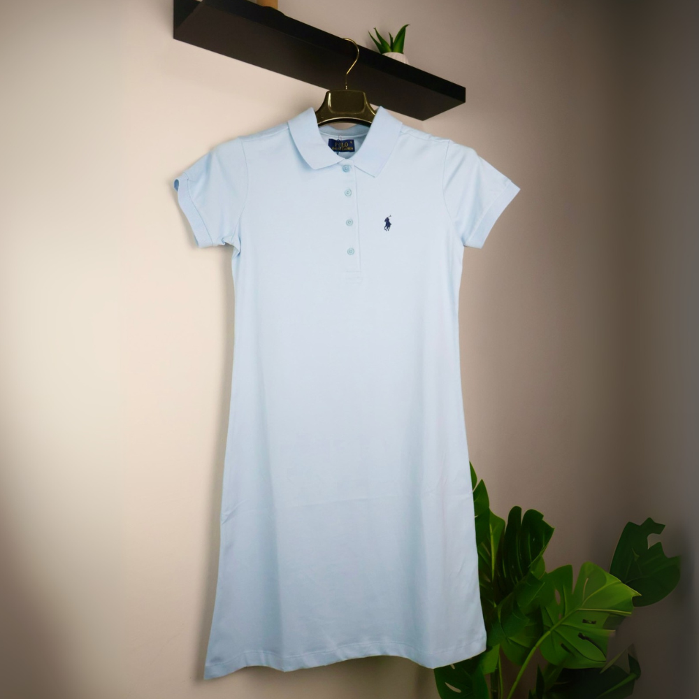 Saint Laurent haljina / Light Blue / Black Logo