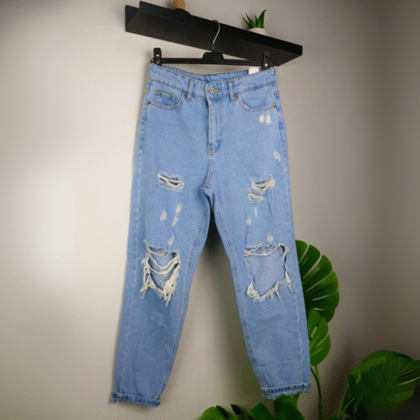 Denim hlače / Poderane / Light Blue