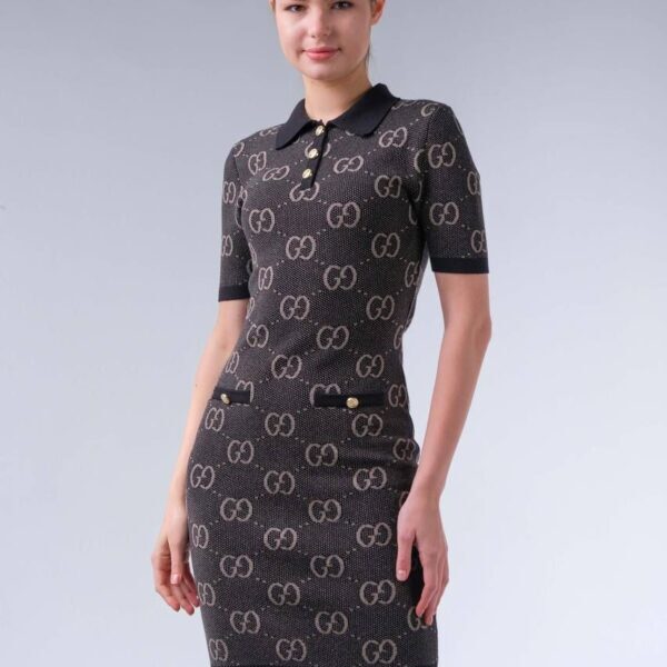 GUCCI haljina GG "Black/Beige"