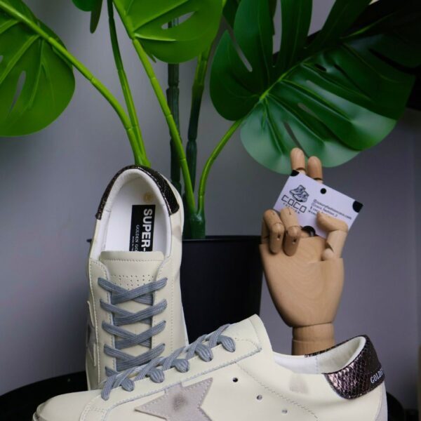 Golden Goose White/ Pink Back / Grey/ Light Blue laces