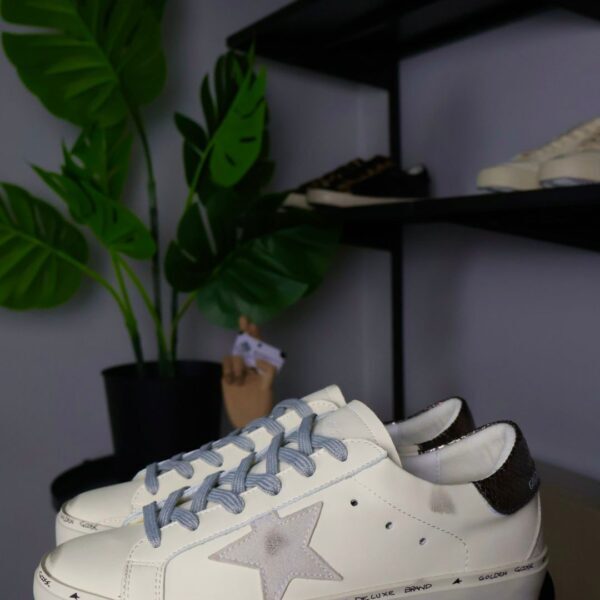Golden Goose White/ Pink Back / Grey/ Light Blue laces