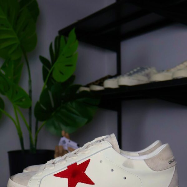 Golden Goose Distressed Leather Red Star
