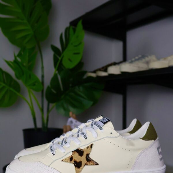Golden Goose Creamy White / White/ Leopard / Green