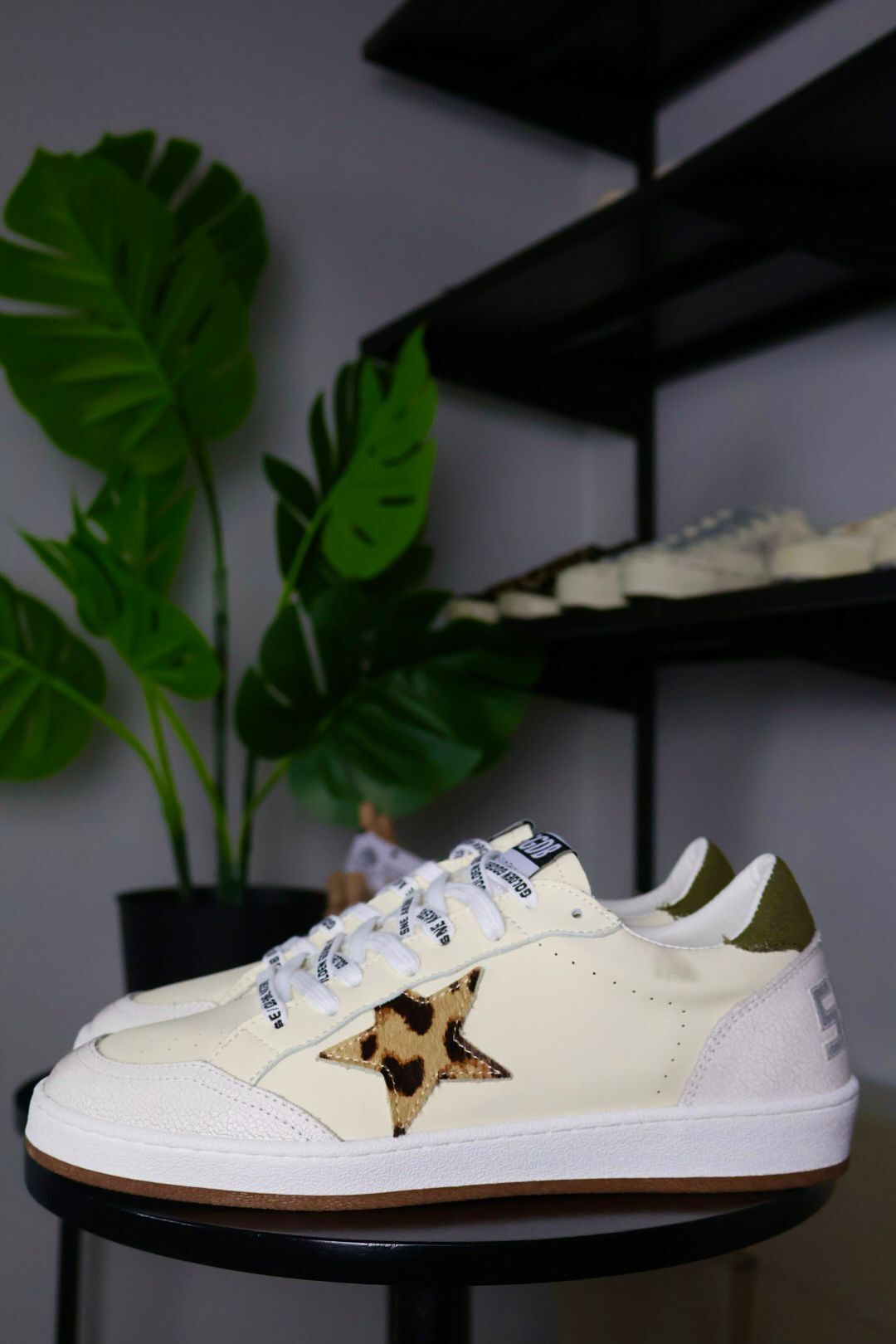 Golden Goose Creamy White / White/ Leopard / Green - Slika 3