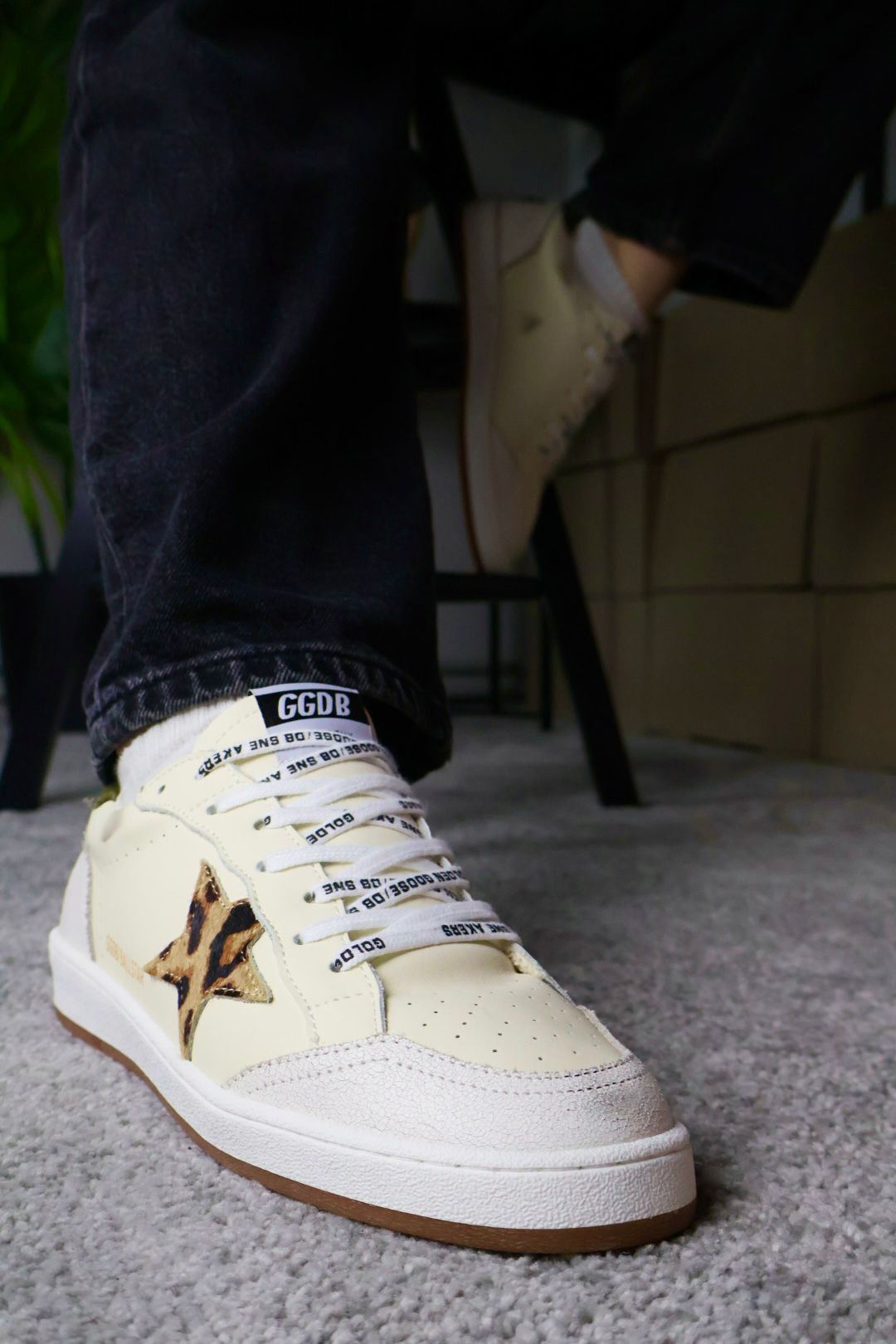 Golden Goose Creamy White / White/ Leopard / Green - Slika 2
