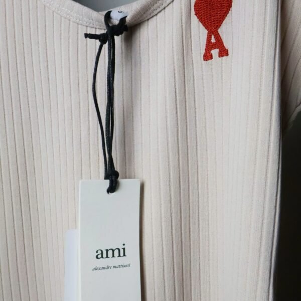 Ami majica bez rukava / Cream / Red Logo