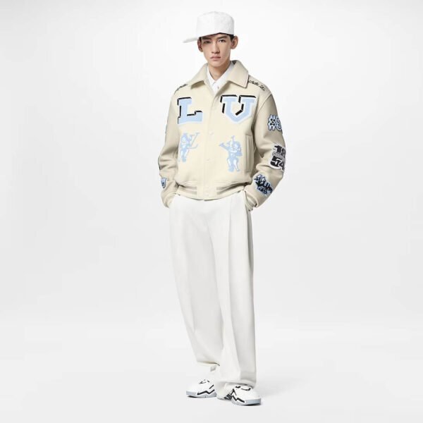 Louis Vuitton muška jakna Beige Cream w/patches
