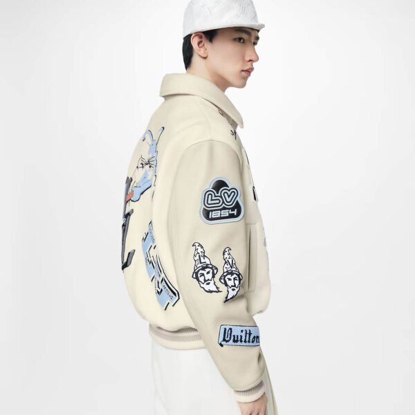 Louis Vuitton muška jakna Beige Cream w/patches