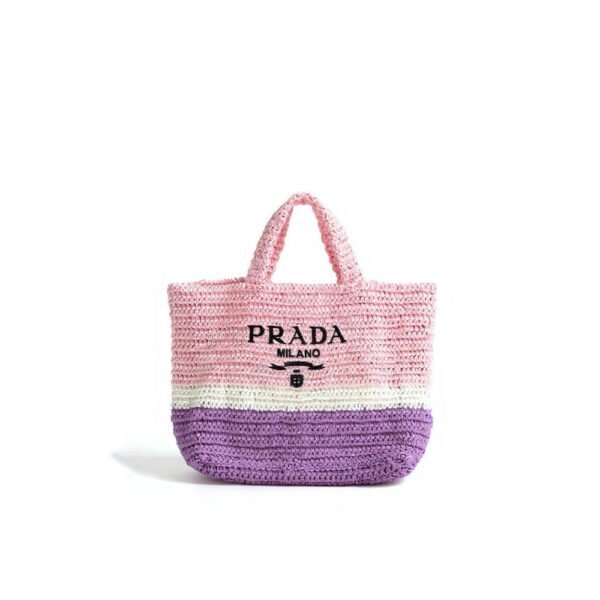 PRADA Raffia Embroidered