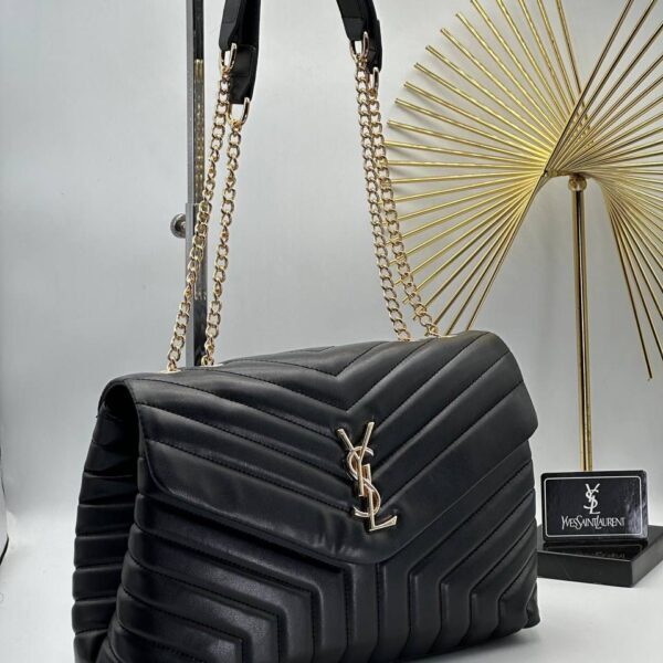 Saint Laurent Loulou Logo Plaque Medium Shoulder Bag