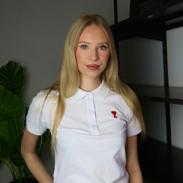 Ami majica / White / Red Logo