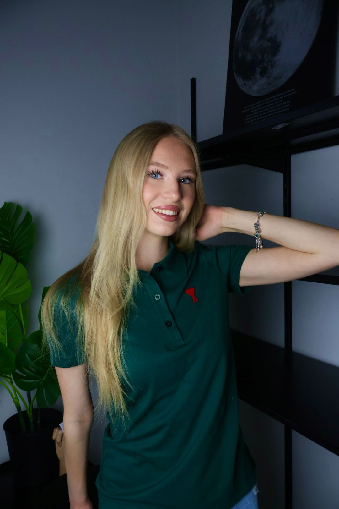 Ami majica / Dark Green / Red Logo - Slika 2