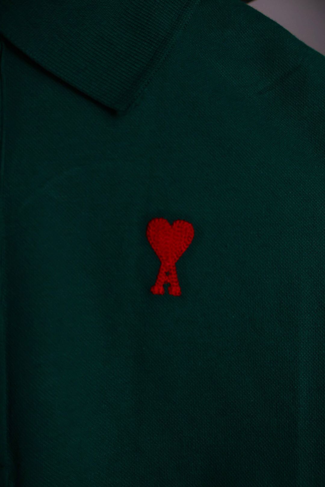 Ami majica / Dark Green / Red Logo - Slika 4