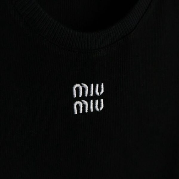 Miu Miu majica bez rukava / Black / White Logo