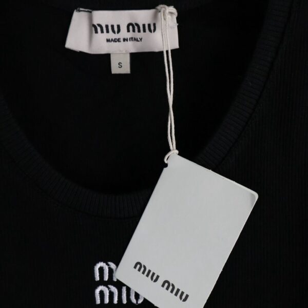 Miu Miu majica bez rukava / Black / White Logo